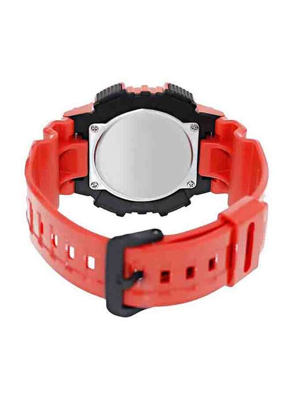 Casio Illuminator Analog/Digital Watch for Men with Resin Band, Water Resistant, AQ-S810WC-4AVDF, Red-Black