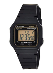 Casio Classic Digital Watch for Men with Resin Band, Water Resistant, W-217H-9AVDF, Black/Brown