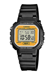 Casio Digital Watch for Women with Water Resistant, LA-20WH-9ADF, Black/Orange