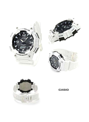 Casio Youth Analog/Digital Watch for Men with Plastic Band, Water Resistant, AQ-S810WC-7A, White/Black