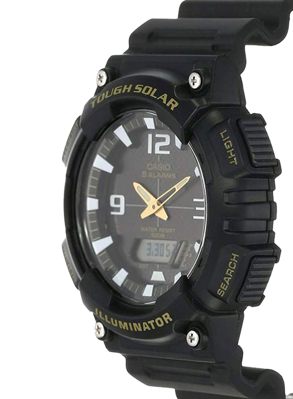 Casio Youth Series Analog/Digital Watch for Men with Resin Band, Water Resistant, AQ-S810W-1BVDF, Black/Grey