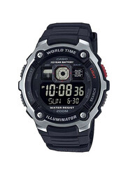 Casio Digital Watch for Men with Resin Band, AE-2000W-1BVDF, Black