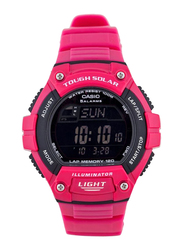 Casio Digital Watch for Women with Resin Band, Water Resistant, W-S220C-4BVDF, Pink
