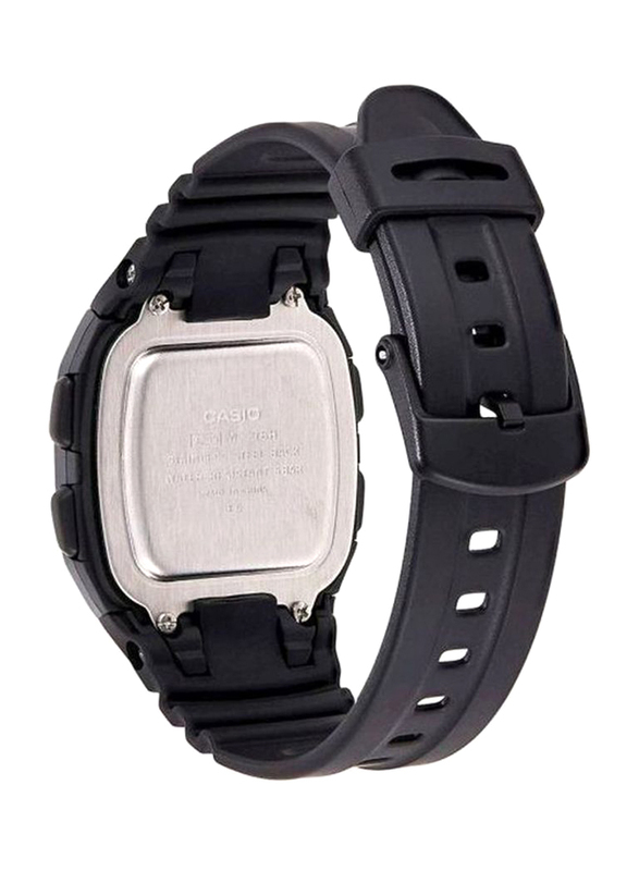 Casio Youth Digital Watch for Men with Resin Band, Water Resistant, W-737H-1AVDF, black/grey