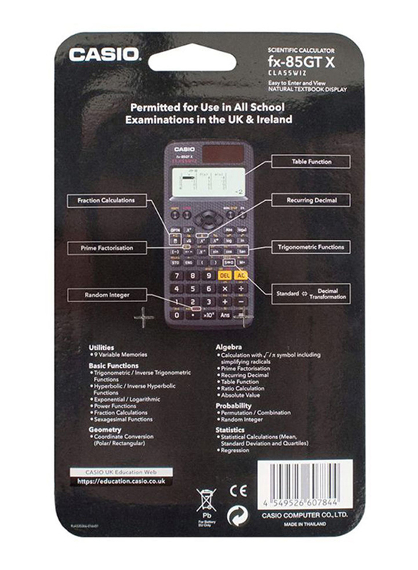 Casio ClassWiz Calculator, FX-350EX, Black