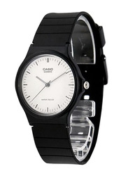 Casio Classic Analog Watch for Women with Rubber Band, Water Resistant, MQ-24-7ELDF, Black-White