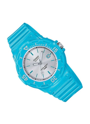 Casio Youth Series Analog Watch for Women with Resin Band, Water Resistant, LRW-200H-2E3VDF, Blue/Silver