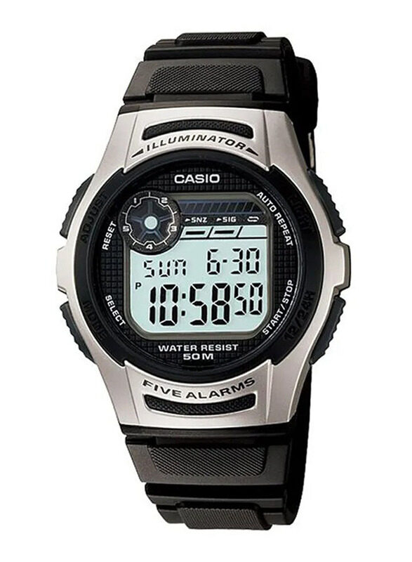 

Casio Digital Watch for Men with Resin Band, Water Resistant, 541545415, Black-Grey