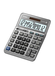 Casio Digital Desktop Calculator, DM-1200FM-W-DP, Grey/Black/Blue