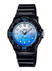 Casio Youth Series Analog Watch for Women with Resin Band, Water Resistant, LRW-200H-2EVDR, Black/Blue-Silver