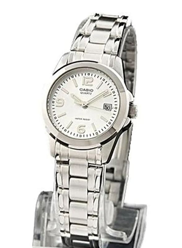 Casio Analog Watch for Women with Stainless Steel Band, Water Resistant, LTP-1215A-7ADF, Silver