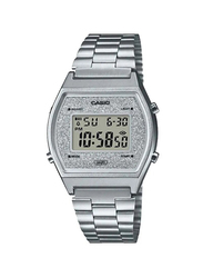 Casio Digital Watch for Women with Stainless Steel Band, Water Resistant, B640WDG-7DF, Silver