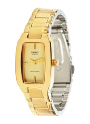 Casio Analog Watch for Women with Stainless Steel Band, Water Resistant, LTP-1165N-9CDF, Gold