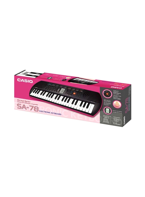 Casio SA-78AH2 Compact Clavier Rose Musical Keyboard, Black