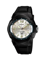 Casio Youth Series Analog Watch for Men with Resin Band, Water Resistant, MW-600F-7AVDF, Black/Silver