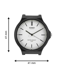 Casio Youth Series Analog Watch for Men with Resin Band, Water Resistant, MW-240-7EVDF, Black/White