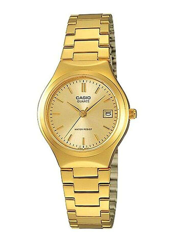 Casio Enticer Analog Watch for Women with Stainless Steel Band, Water Resistant, LTP-1170N-9ARDF, Gold