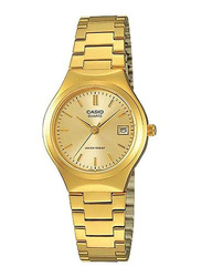 Casio Enticer Analog Watch for Women with Stainless Steel Band, Water Resistant, LTP-1170N-9ARDF, Gold