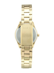 Casio Dress Analog Watch for Women with Stainless Steel Band, Water Resistant, LTP-V005G-1B, Gold-White