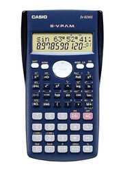 Casio 2 Line Display Digital Scientific Calculator, FX - 82MS, Blue
