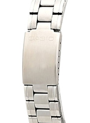 Casio Analog Watch for Women with Stainless Steel Band, Water Resistant, LTP-1215A-1ADF, Silver-Black