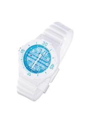 Casio Youth Series Analog Watch for Women with Resin Band, Water Resistant, LRW-200H-2CV, White/Blue