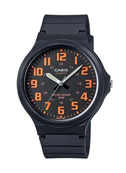 Casio Youth Series Analog Watch for Women with Resin Band, Water Resistant, MW-240-1B2VDF, Black