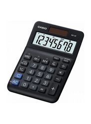 Casio Digital Mini Desktop Calculator, MS-8F-W-DP, Black