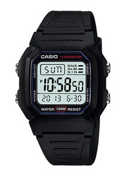 Casio Versus Fire Island Digital Watch for Men with Resin Band, Water Resistant, W-800H-1AVDF, Black-Grey