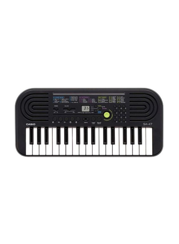 Casio SA-47 Electronic Keyboard, Black, 32-Key