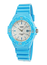 Casio Youth Series Analog Watch for Women with Resin Band, Water Resistant, LRW-200H-2E3VDF, Blue/Silver