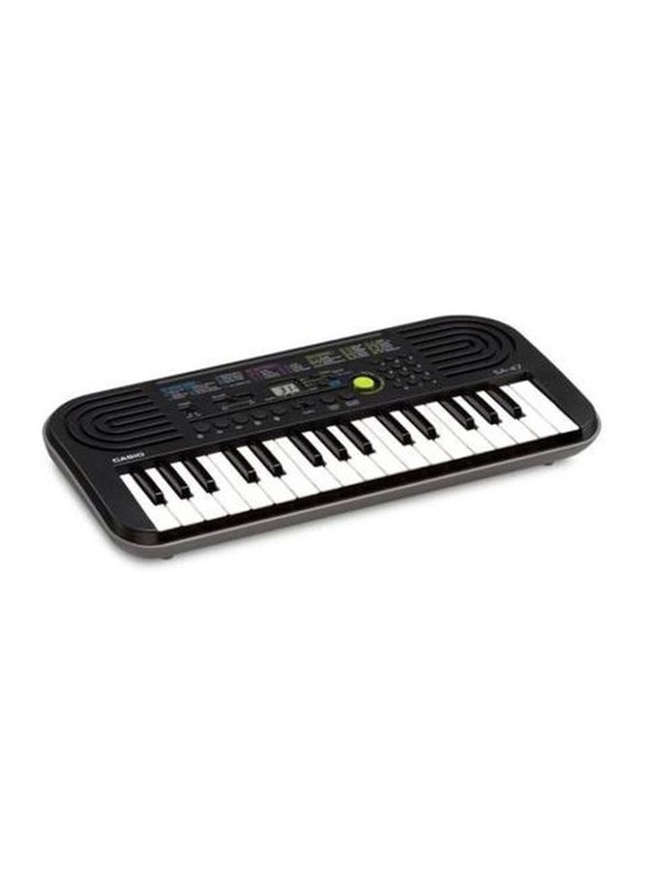 Casio SA-47 Electronic Keyboard, Black, 32-Key