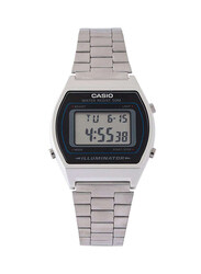 Casio Formal Digital Watch for Men with Stainless Steel Band, Water Resistant, B640WD-1AVDF, Silver-Black