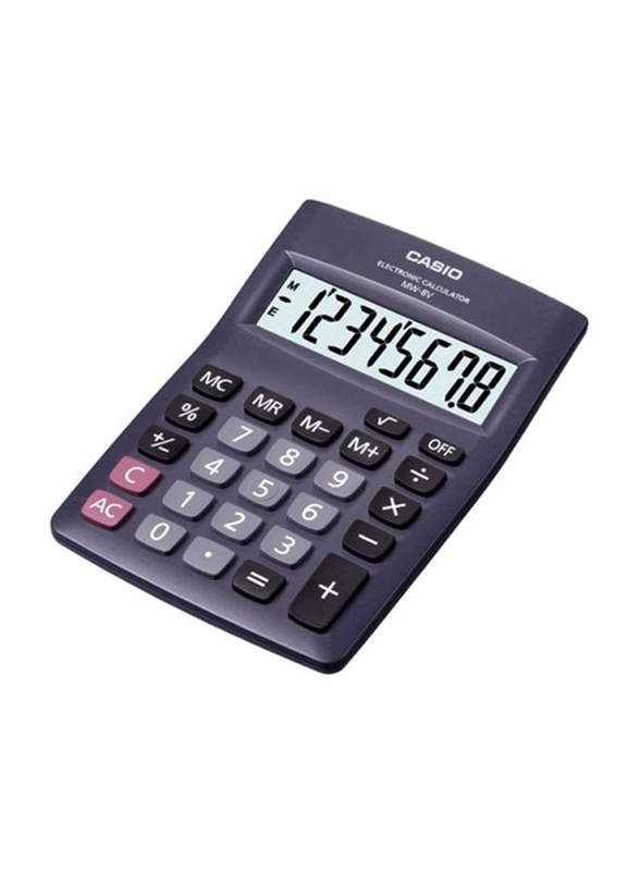 Casio 8-Digit Calculator, MW-8V-BK-W-DP, Black