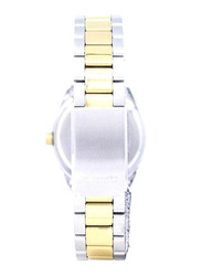 Casio Wo Analog Watch for Women with Stainless steel Band, Water Resistant with Chronograph, LTP-1302SG-7AVDF, Silver/Gold-White