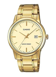 Casio Analog Watch for Women with Stainless Steel Band, Water Resistant, LTP-V002G-9AUDF, Gold