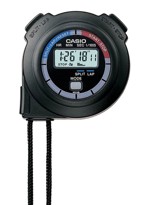 Casio Timepiece Digital Unisex Watch, Water Resistant, HS-3V-1BRDT, Black