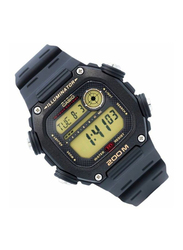 Casio Youth Series Digital Watch for Men with Resin Band, Water Resistant, DW-291H-9AVDF, Black/Grey