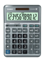 Casio Digital Desktop Calculator, DM-1200FM-W-DP, Grey/Black/Blue