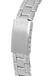 Casio Dress Analog Watch for Women with Stainless Steel Band, Water Resistant, LTP-V006D-2BUDF, Silver/White