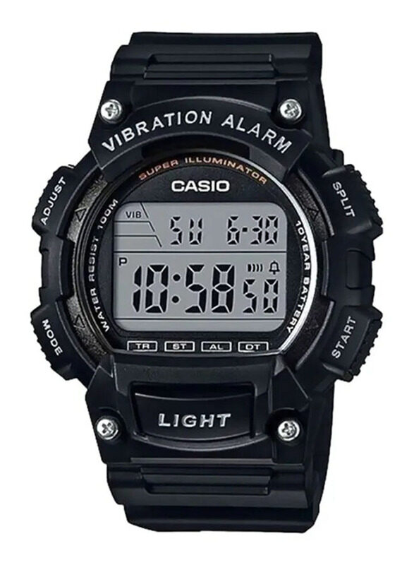 

Casio Digital Watch for Boy with Resin Band, Water Resistant, W736H1AVDF, Black-Grey