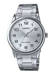 Casio Analog Watch for Men with Stainless Steel Band, Water Resistant, MTP-V001D-7BUDF, Silver
