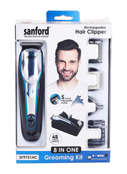 Sanford 6 In 1 Grooming Kit Hair Clipper, SF9731HC, Blue/Black