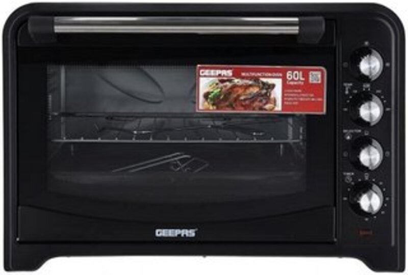 Geepas GO34018, Electric Oven with Convection and Rotisserie, 60 Liter Capacity