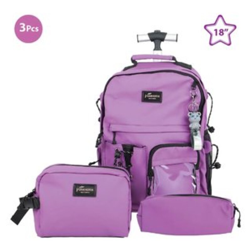 Jasminestar Trolley Backpack Bag , 3 pieces,  18 inch