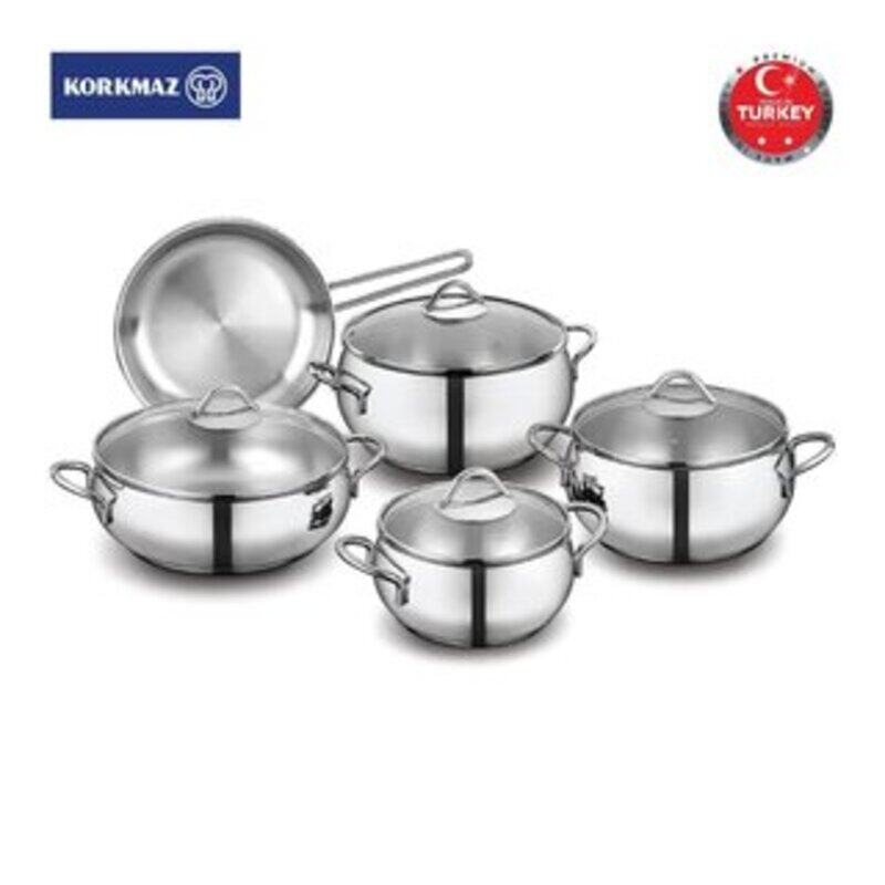 

Generic 9 Pieces Korkmaz KA1800 , Stainless Steel Cookware Set