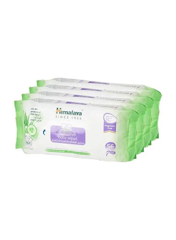 

Himalaya 4-Piece 56 Sheets Sensitive Wipes for Babies
