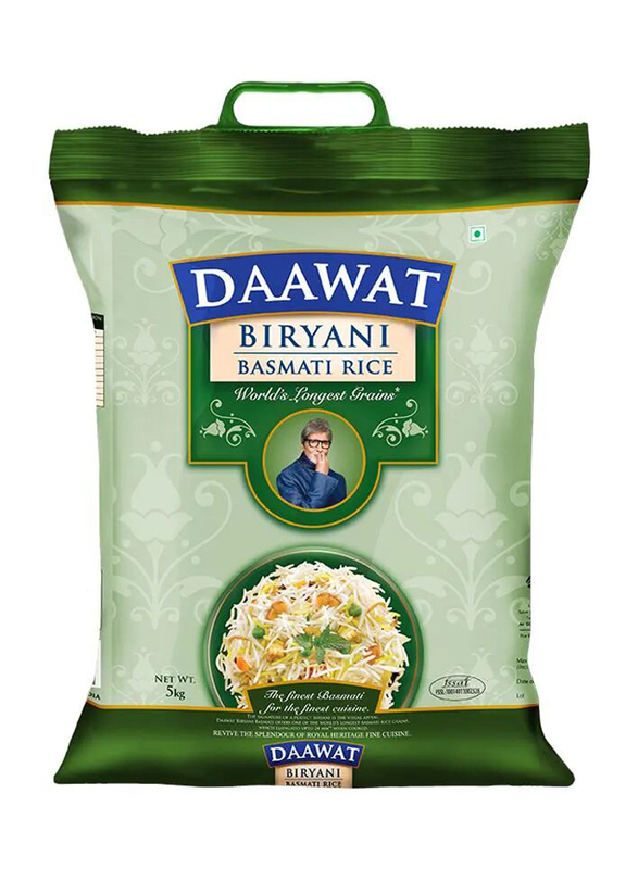 Daawat Extra Long Grain White Basmati Rice, 5 Kg