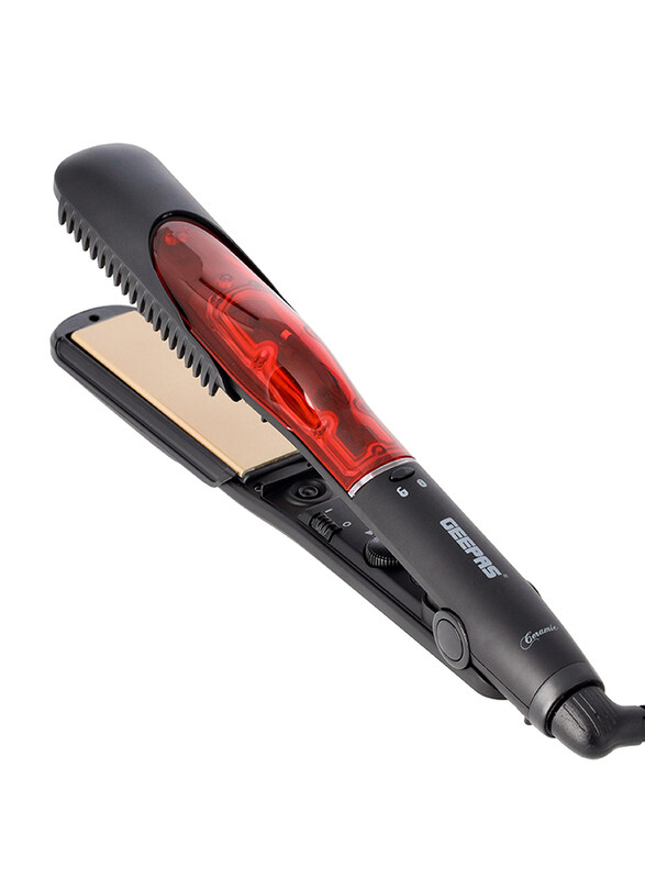 

Geepas Pro 230 Steam Hair Straightener with Adjustable Temperature Control & Digital Display, GHS86049, Red/Black