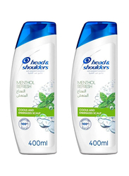 Head & Shoulders Menthol Fresh Shampoo, 2 Pieces, 400ml